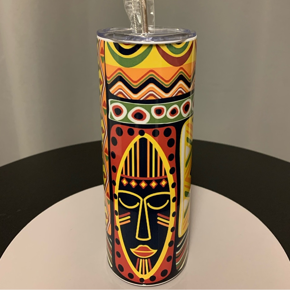 African Inspired 20oz Skinny Tumbler